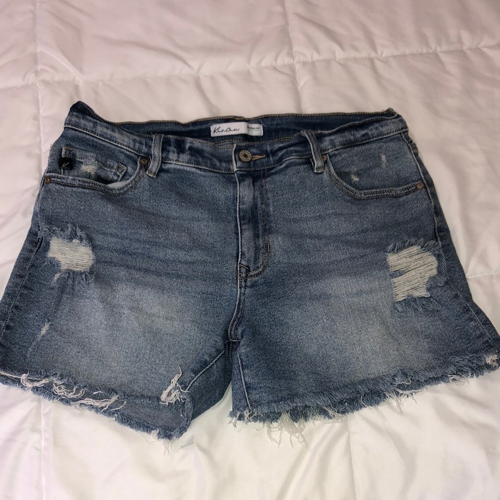 KanCan Blue Vintage-Inspired Jean Shorts